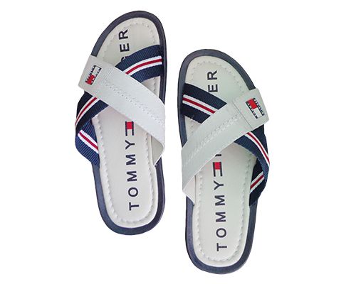 Chinelo Masculino Couro Tommy Hilfiger Branco