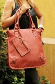 Bolsa Couro - Coral