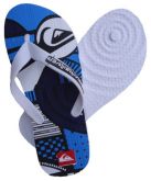 Chinelo Quiksiver Branco e Azul