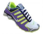 Tênis Feminino Nike Shox NZ Roxo e Verde Limão